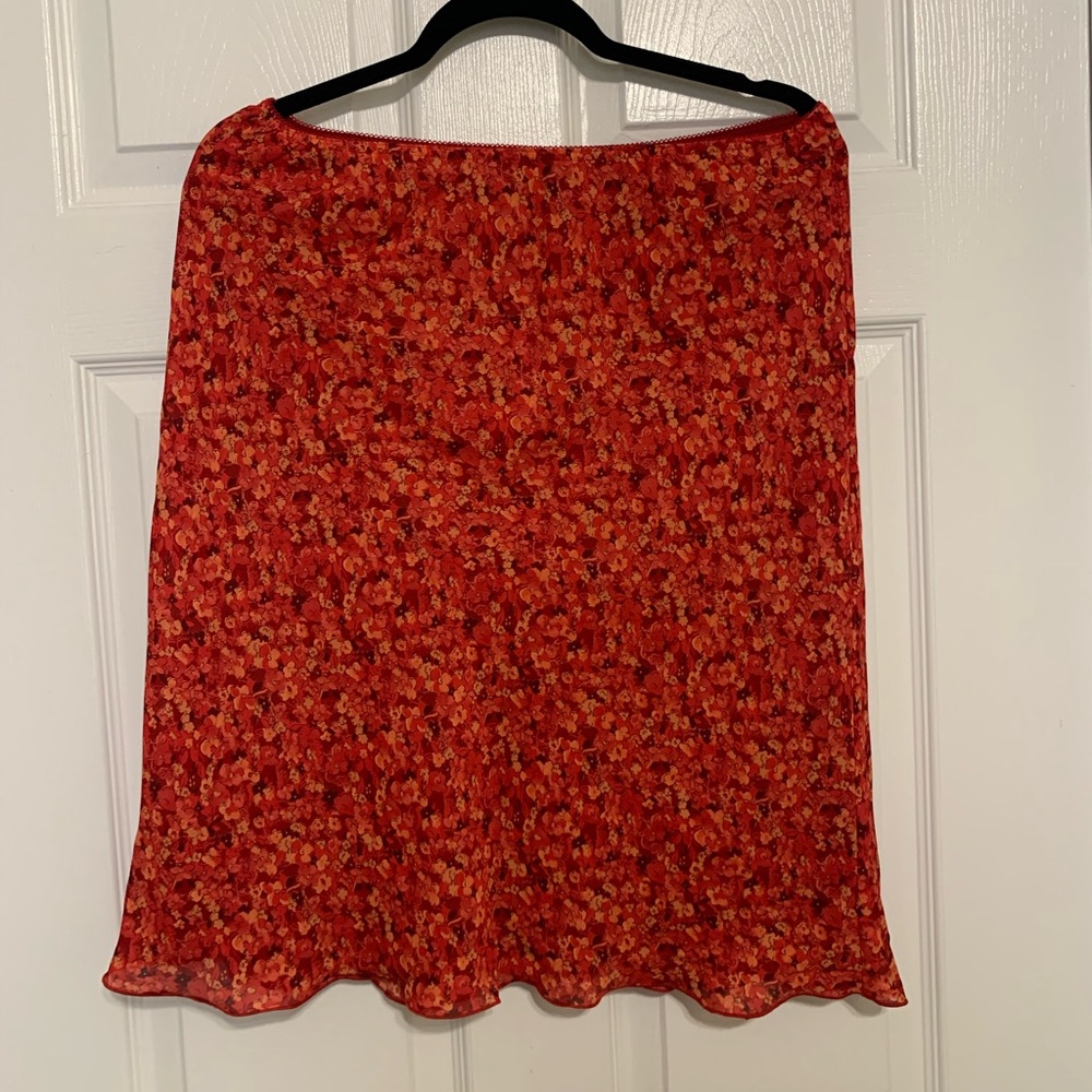 70s style floral print skirt